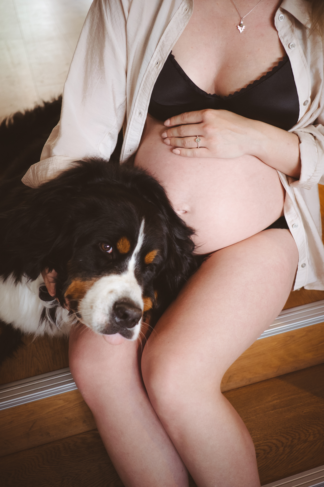 Zwangerschapshoot met huisdier